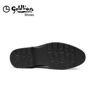 金利来（goldlion）男鞋都市正装时尚英伦休闲舒适保暖靴子59684005101B-黑色-43码