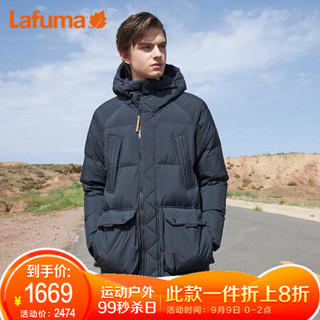 LAFUMA乐飞叶户外羽绒服男2020冬季户外登山滑雪防风保暖鹅绒外套男 LMJU0DH62 锆石黑BK 180/100A（50）