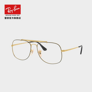 RayBan 雷朋光学镜架男女款金属将军款框架近视镜框护目镜0RX6389可定制 2946黑色镜框 【定制单拍不发，镜片需另拍】尺寸55