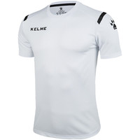 KELME卡尔美 短袖足球训练服男 速干运动背心篮球健身衣跑步t恤夏3891544 白色 XXL/185