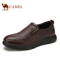 骆驼（CAMEL） 柔软牛皮软底男士商务休闲鞋子 A932287740 暗棕 41