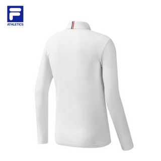 FILA ATHLETICS 斐乐 男子POLO 2020冬季新款商务高尔夫长袖polo 标准白-WT 170/92A/M