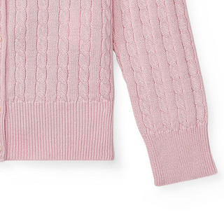 Ralph Lauren/拉夫劳伦女童 经典款迷你绞花式开襟衫32854 D53-粉红色 5
