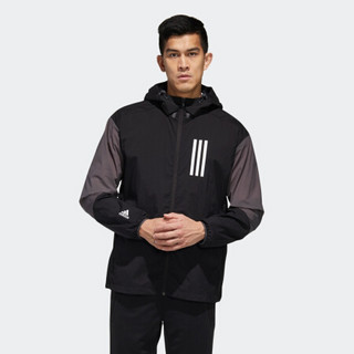 阿迪达斯官网 adidas WINDBREAKER 男装运动型格夹克外套GL5626 黑色/白 A/2XL(185/108A)