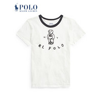 Ralph Lauren/拉夫劳伦女装 经典款小熊图案平纹针织T恤21663 100-白色 XS