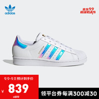adidas 阿迪达斯 官网 adidas 三叶草 SUPERSTAR W 女鞋经典运动鞋FX7565 白/镭射银/金 37(230mm)