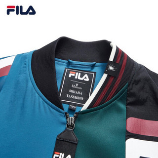 FILA x MIHARA 斐乐蔡徐坤力荐男子梭织上衣2020时尚新款拼接外套 黑色拼接-BK 170/92A/M