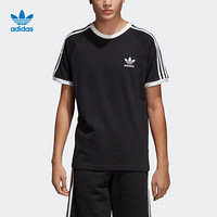 阿迪达斯官网adidas 三叶草3-STRIPES TEE男装经典运动短袖T恤CW1202 黑色 XL(参考身高:188~192CM)