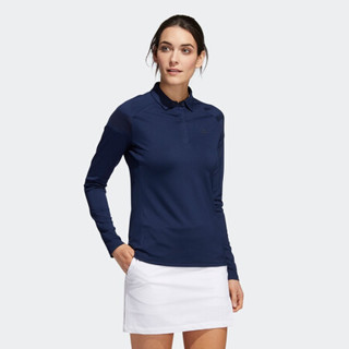 adidas 阿迪达斯 Lw Ls Polo 女子POLO衫 FS6313 藏青蓝 XL