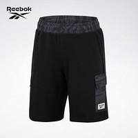 Reebok锐步 运动经典CL LODGE SWT ST男女短裤五分裤 GJ3604_黑色 A/L