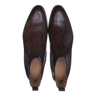 Berluti伯鲁提男鞋皮靴精致设计时尚舒适简易穿搭设计牛皮材质 茶色 44