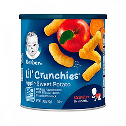 嘉宝Gerber  婴儿泡芙 手指泡芙苹果甜薯味 三段 (8个月以上）42g/罐  美国原装进口