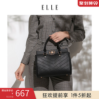 ELLE女包2020春夏新款商场同款96073商务凯莉包公文包手提斜跨包