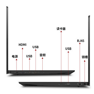 ThinkPad 思考本 E595 15.6英寸 笔记本电脑 (黑色、锐龙R5-3500U、8GB、512GB SSD、核显)