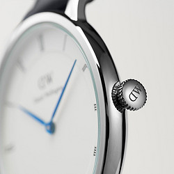 DW38mm石英手表专柜同款可调节日期皮质表带男士手表