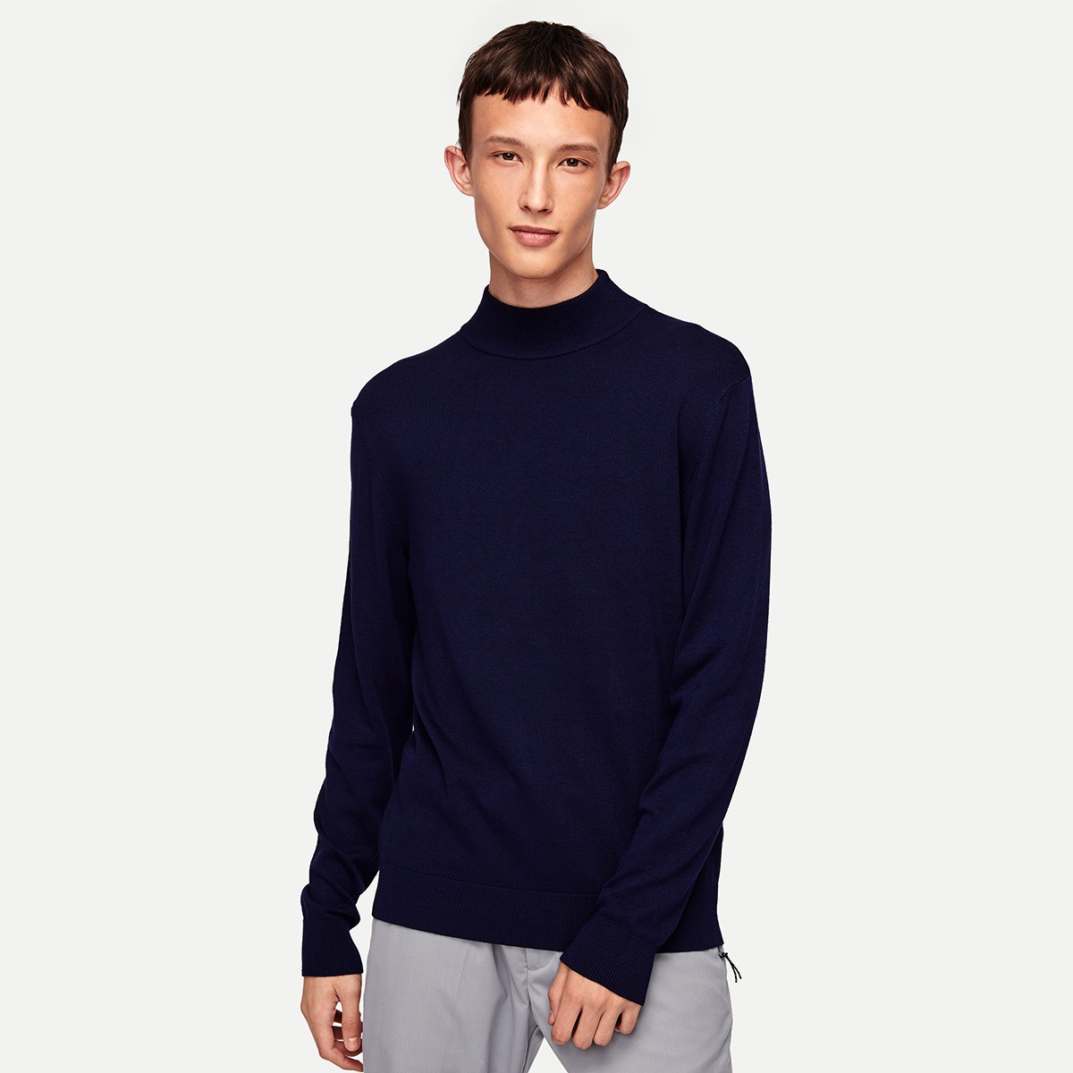 urbanrevivo男装立领针织t恤mf01r9bn2002