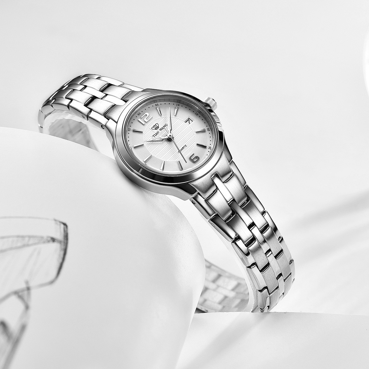 tianwang天王ls3626女士商务钢带石英手表