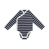 YANXUAN 网易严选 婴幼儿条纹长袖三角连体衣 藏青条纹 59cm