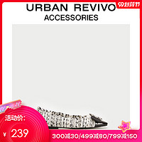 URBAN REVIVO2020春秋新品青春女士配件气质拼接单鞋AU04SS1N2006 *4件