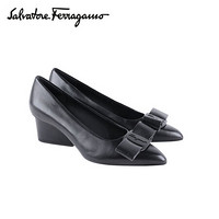 菲拉格慕(Salvatore Ferragamo)女士蝴蝶结viva羊皮革高跟鞋0730829_1D _ 75（20FW秋冬）（送女友）