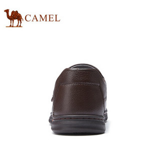 骆驼（CAMEL） 商务休闲皮鞋套脚舒适办公正装男鞋 A032211320 棕色 41