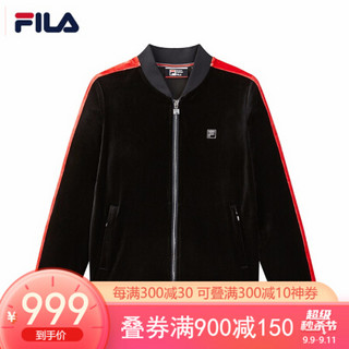 FILA 斐乐官方 女士针织外套 2020秋冬季新款运动休闲弹力上衣 传奇蓝-NV 155/76A/XS