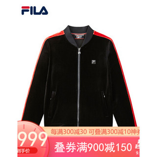 FILA 斐乐官方 女士针织外套 2020秋冬季新款运动休闲弹力上衣 传奇蓝-NV 155/76A/XS