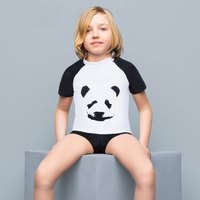 范德安(BALNEAIRE) 男童平角分体 中大童沙滩游泳衣 黑色、白色 11-12(140cm-150cm)