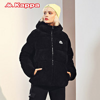 Kappa卡帕棉服2020新款冬女运动卫衣泰迪绒外套防寒服软萌上衣K0A82MM33D 黑色-990 M