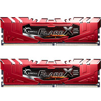 G.SKILL 芝奇 Flare X 烈焰枪 DDR4 2400MHz台式机内存 马甲条 星焰红 16GB 8GB*2 F4-2400C16D-16GFXR