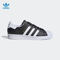 阿迪达斯官网 adidas 三叶草 SUPERSTAR 男鞋经典运动鞋FX2331 一号黑/白/金 45(280mm)