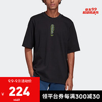 阿迪达斯官网adidas 三叶草 Graphic Tee 3 男装运动短袖T恤GK7223 黑色 M(参考身高:179~185CM)