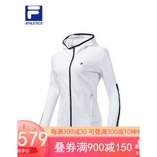 FILA 斐乐官方 女子连帽外套 2020专业运动针织上衣女装 11 玉石白-WT 170/88A/L