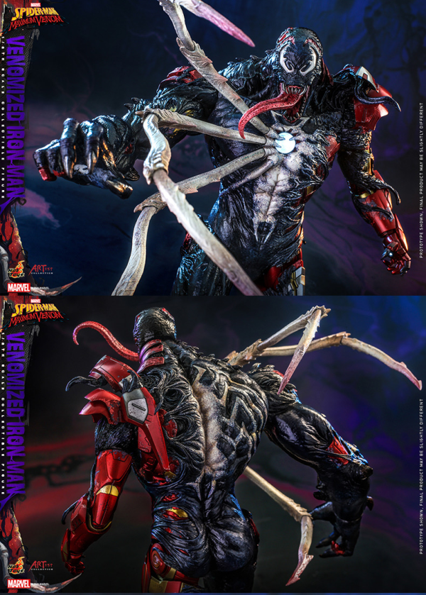 hottoys蜘蛛侠最大毒液毒液化钢铁侠16比例人偶