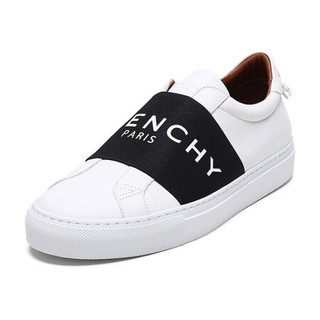 纪梵希 GIVENCHY 男士织物配皮休闲运动鞋板鞋哑光白色黑色 BH0002H0FU 116 42码