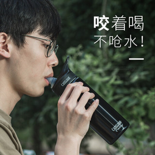 驼峰（CAMELBAK）冰球水壶 户外运动水壶室内不锈钢吸管水杯双层保温水瓶 配加长吸管长嘴 【600ml紫红色】送加长吸管