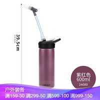 驼峰（CAMELBAK）冰球水壶 户外运动水壶室内不锈钢吸管水杯双层保温水瓶 配加长吸管长嘴 【600ml紫红色】送加长吸管