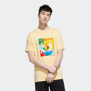 阿迪达斯官网 adidas neo M FD TEE 男装秋季运动短袖T恤GP5815 橙黄 锡/橙黄 锡 A/XS(170/88A)