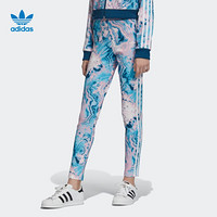 阿迪达斯官网 adidas 三叶草MARBLE LEGGINGS大童装紧身裤 DV2361 多色/多色 158CM