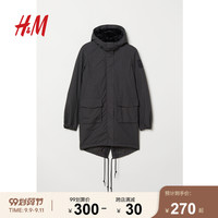 HM DIVIDED女装机能风棉服外套秋冬款夹棉工装风派克大衣 0535035
