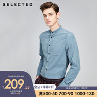 SELECTED思莱德纯棉细条绒潮流帅商务休闲长袖衬衫男S|419405520