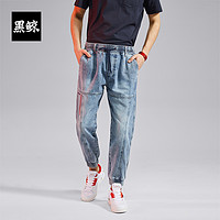 HLA JEANS 黑鲸 CKNAJ10026A 男士束脚牛仔裤