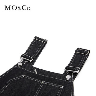 MOCO2019秋新品纯棉黑色牛仔工装连体裤背带裤MAI3JPS008 摩安珂