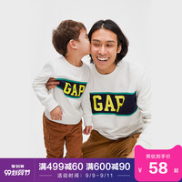 Gap男童圆领套头卫衣秋季527746 儿童LOGO休闲上衣运动衫亲子装