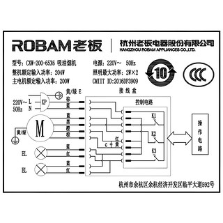 Robam/老板 65X6 经济款 17m³欧式油烟机