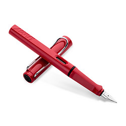 LAMY 凌美 钢笔 Safari狩猎系列  不锈钢 红色 EF尖 单支装