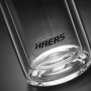 HAERS 哈尔斯 HBL-350-45 双层玻璃泡茶水杯 350ml 紫苏