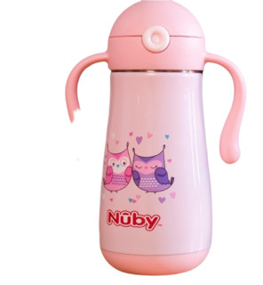 Nuby 努比 不锈钢儿童保温杯 粉色 360ml