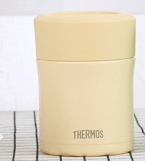 THERMOS 膳魔师 JBJ-300 304不锈钢真空保温罐 300ml 奶油黄