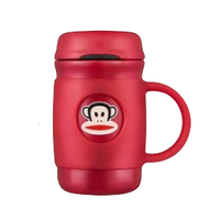 Paul Frank 大嘴猴 PFD005 带手柄不锈钢保温杯 480ml 绯红